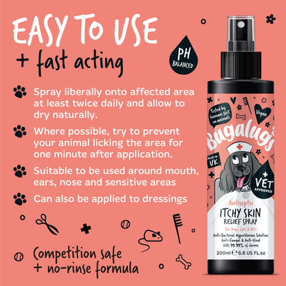 Antiseptic Itchy Skin Relief Spray for Dogs